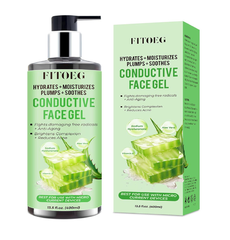 Conductive-Gel-for-Face-Microcurrent, 13.5 Oz Large Bottle Hydrating Massage Gel