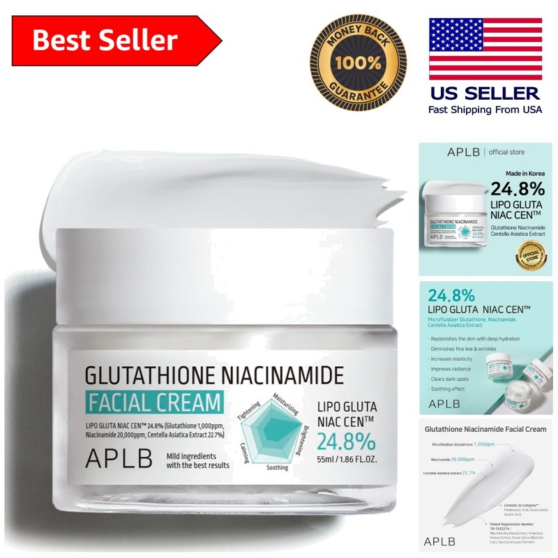 Moisture-Rich Glutathione & Niacinamide Facial Cream 55ml – For Radiance & Care