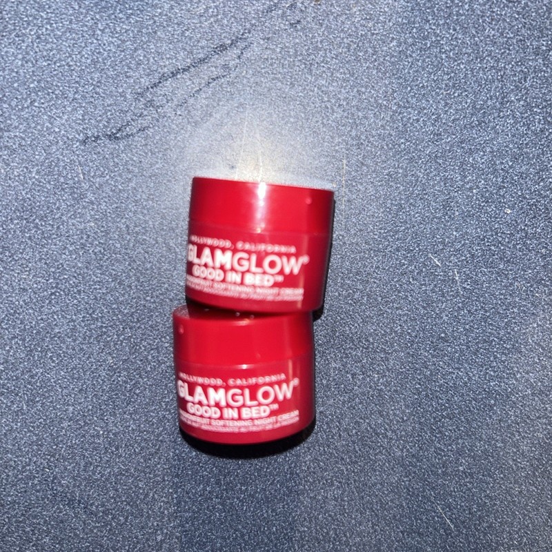 2 x GLAMGLOW Good in Bed Passionfruit Softening Night Cream Mini 5 ml / .17oz