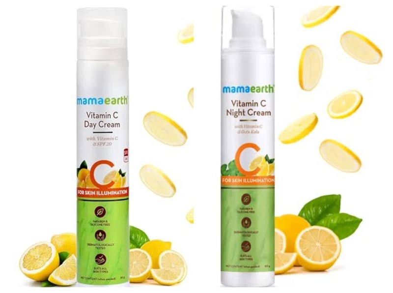 Mamaearth Combo of Vitamin C Day & Night Cream 50gm Each Exp 2027