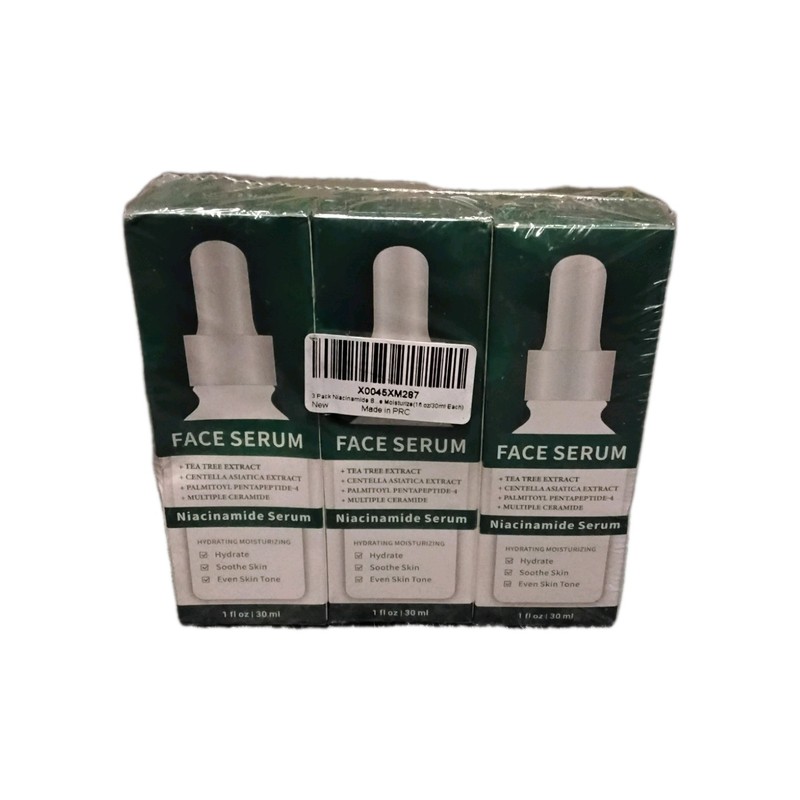 3 Pack Lakibole Niacinamide Face Serum with Rosemary Verbena Extract. Sealed NEW