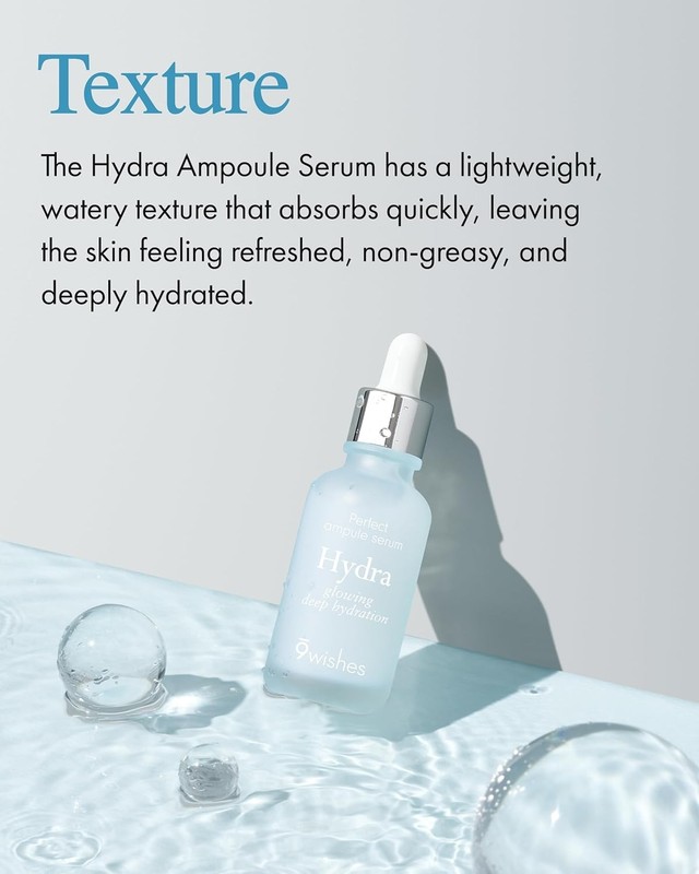 9 Wishes Hydra Ampoule II (1.01 fl oz) – Award-Winning Hydrating Serum for Fac gallery