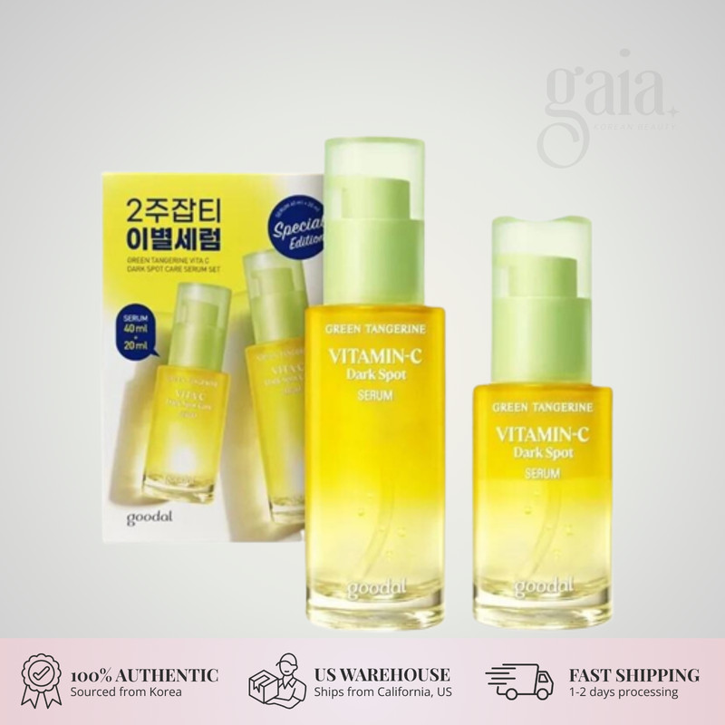 Goodal Green Tangerine Vita C Dark Spot Care Serum Set 40ml + 20ml Brightening
