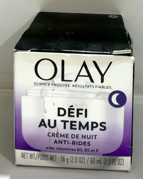 Olay Age Defying Night Cream Replenishing Moisture 2 oz No Date DMG Box