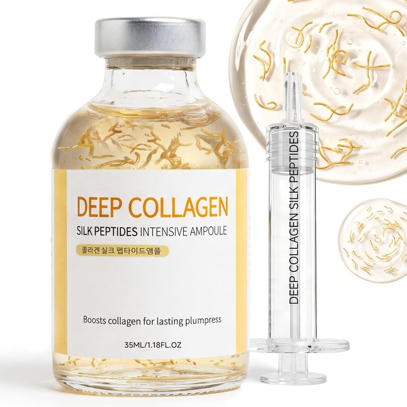 Deep Collagen Serum with Silk Peptide, Korean Anti-Aging Face Serum for