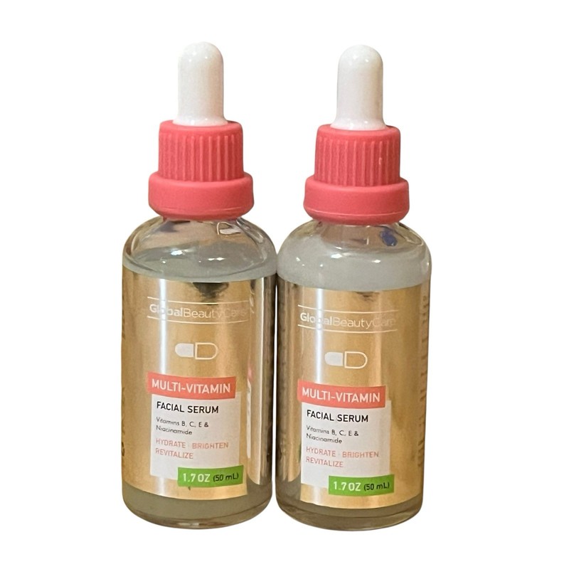 Global Beauty Care Multi-Vitamin Facial Serum B, C, E, Niacinamide 2pk
