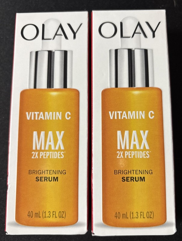 (Lot of 2) Olay Vitamin C Max 2X Peptides – Brightening Serum 40 mL
