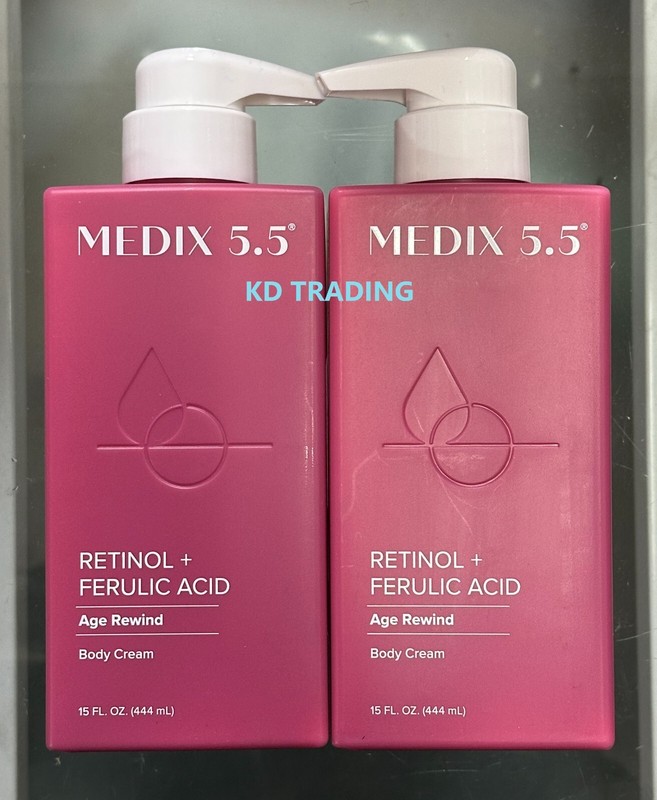 (2-Pack) MEDIX 5.5 ~ RETINOL + FERULIC ACID Age Rewind BODY CREAM 444ml