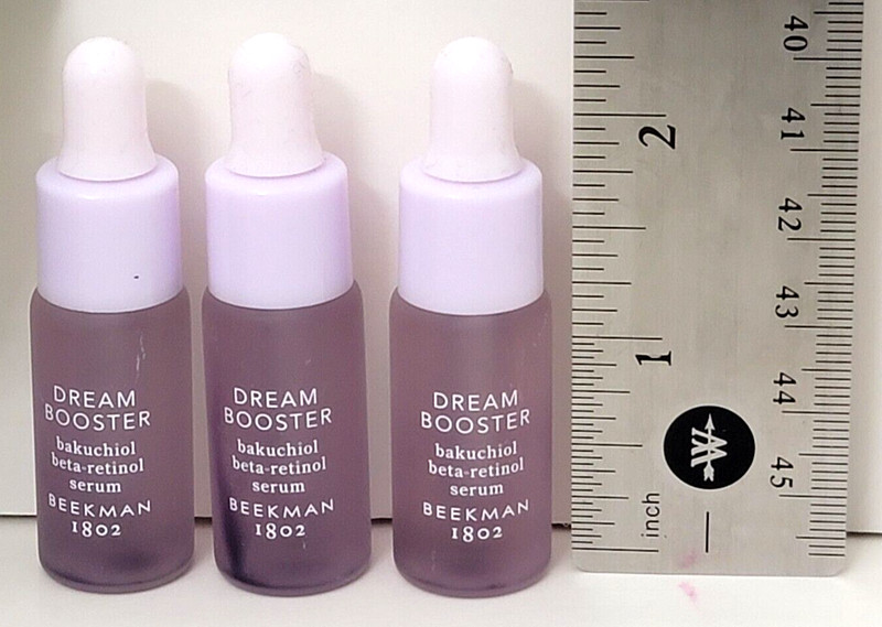 3 pk BEEKMAN 1802 DREAM BOOSTER Bakuchiol Beta-Retinol Serum 0.16 oz Travel Size