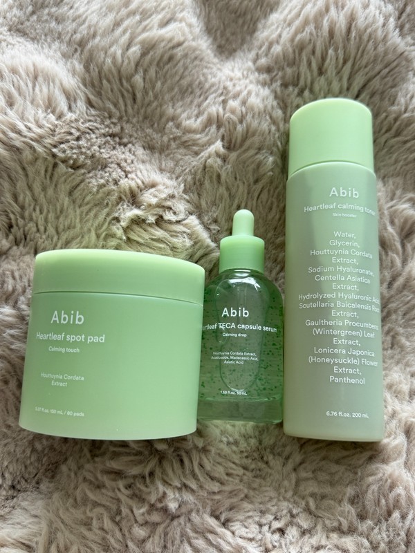 Abib Heartleaf Toner TECA Capsule Serum Spot Pad 3-Pc K-Beauty Set New