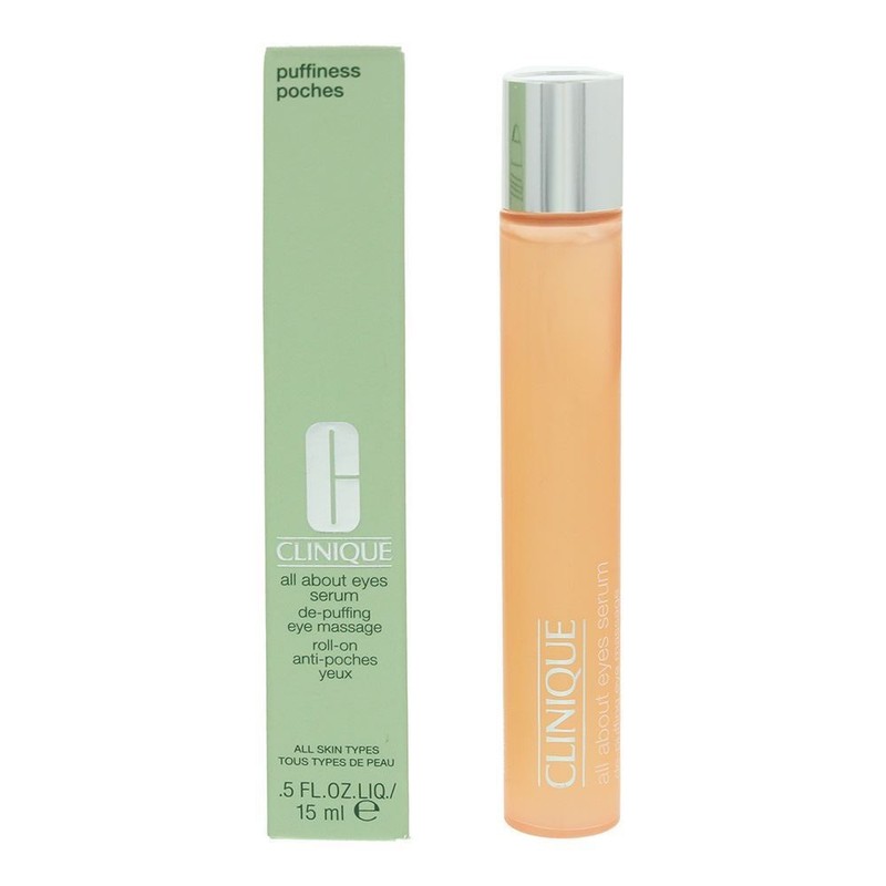 Clinique De-Puffing Eye Massage Roll On All About Eyes Eye Serum 15ml For Women