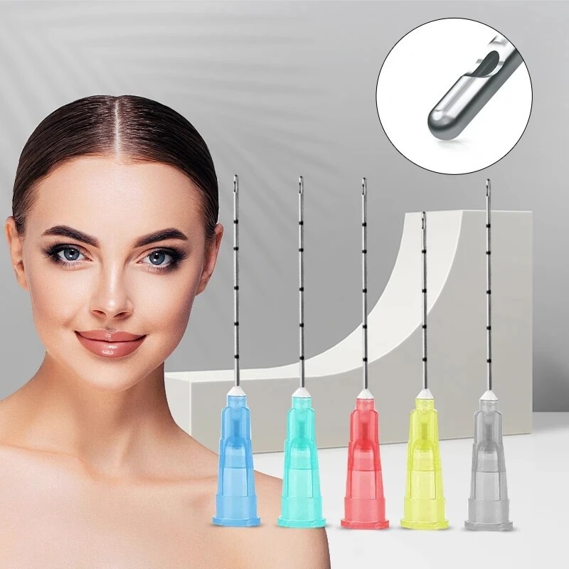 50PCS Cannula Pin Blunt Tip 27G 50MM/25G 50MM/23G 50MM/25G 38MM for Fillers USA
