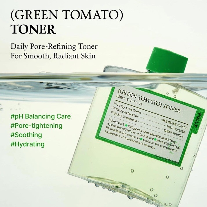 FULLY Green Tomato Vegan Toner & Serum Tighten Pores Korean Skincare gallery