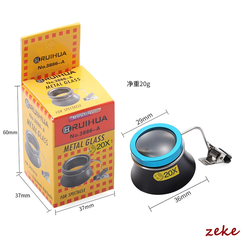 5X 10X 20X Eyeglass Magnifier Clip-On Eye Loupe Magnifying Lens Eyepiece gallery