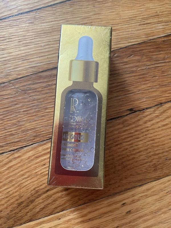 24K Gold Leaf Age Defying Serum Vitamin A C E Face Body Neck Skin Dark Spots