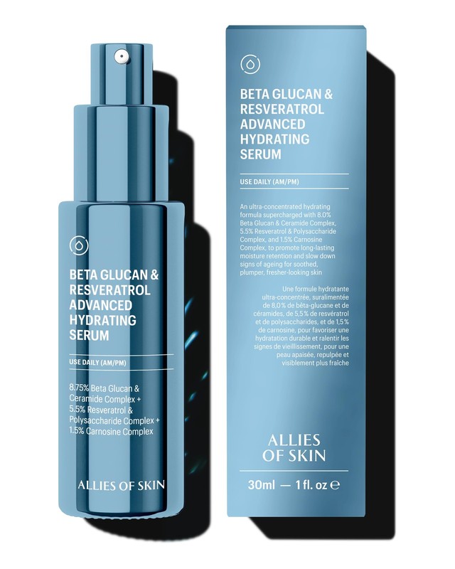 Allies of Skin Beta Glucan Reservatrol Advanced Hydrating Serum | Plumping F…