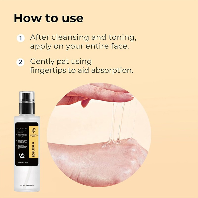 Snail Mucin Radiance Serum 96% Snail Filtrate Hydrating & Anti-Aging Face Ser... gallery