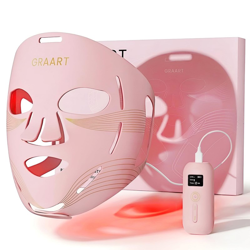 Red Light Therapy for & Jawline – FDA Cleared 4D with 324 LEDs, 6 Modes (Red/…