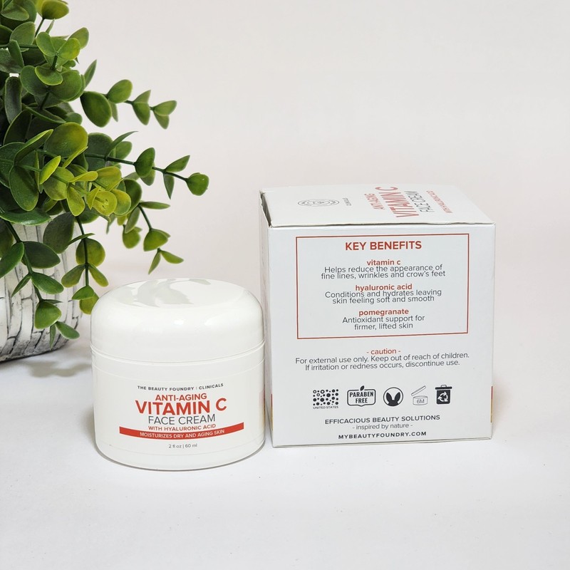 The Beauty Foundry Anti-Aging Vitamin C Face Cream Hyaluronic Rosehip Rosemary gallery