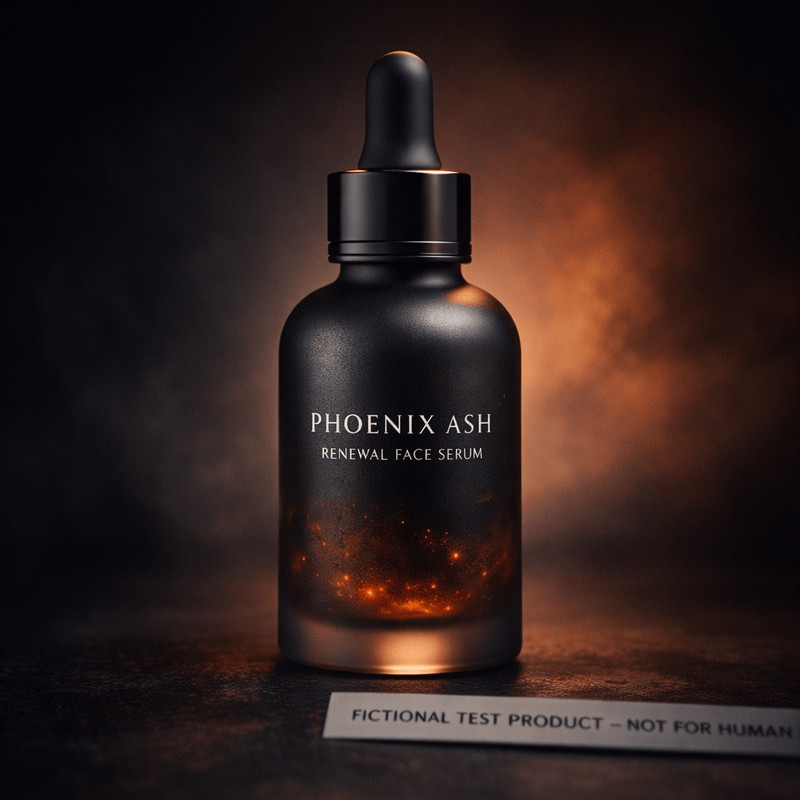 Phoenix Ash Renewal Face Serum 1oz 30ml Frosted Glass Dropper Bottle Black