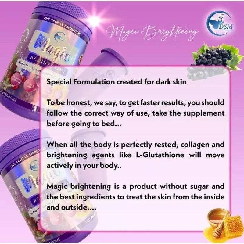 PHYTO Gluta Magic Brightening Collagen Peptide Skin Whitening Free Gift gallery