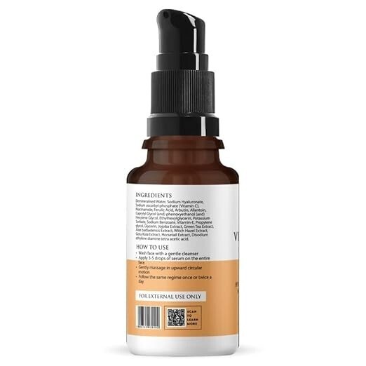 Nirvasa 20% Vitamin C Serum for Oily Skin With Hyaluronic Acid, Niacinamide 30ml gallery