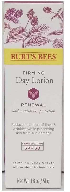 New Burt’s Bee Firming Day Lotion Renewal Spf30 – Discontinued Formula