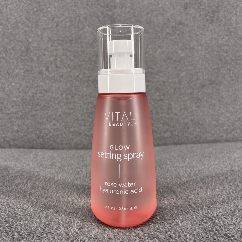 Vital Beauty Glow Makeup Setting Spray with Rose Water & Hyaluronic Acid 8 oz