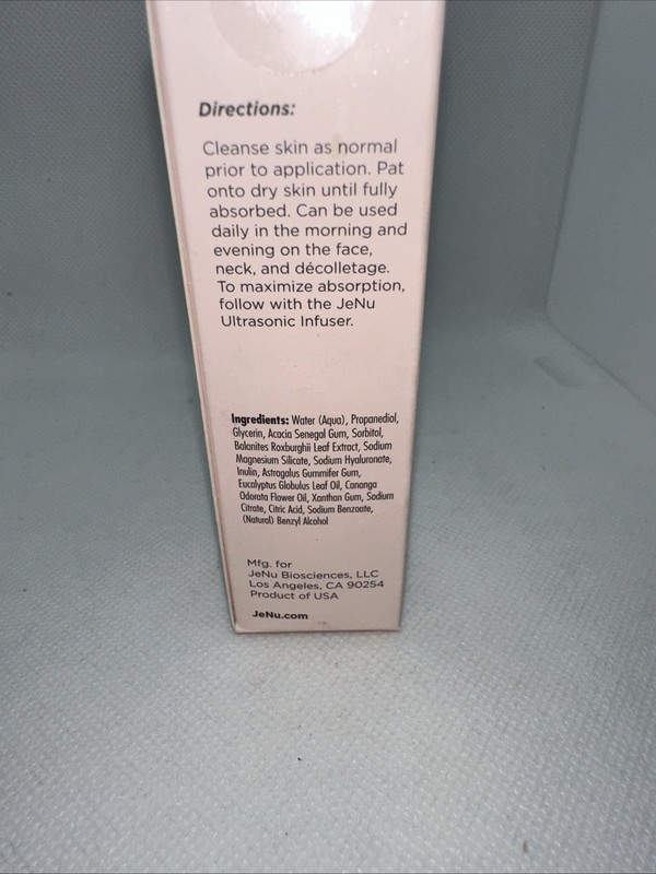 JeNu PURE HYALURONIC ACID SERUM, 1oz New In Box gallery