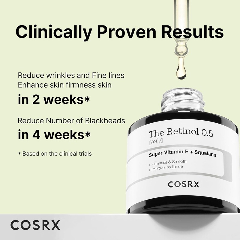 COSRX Retinol 0.5 Oil, Anti-aging Serum with 0.5% Retinoid Treatment for Face gallery