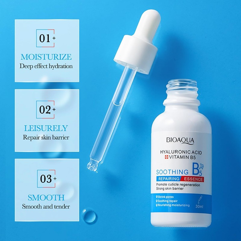 BIOAQUA Hyaluronic Acid Vitamin B5 Soothing Face Essence Shrink Pores 30ml gallery