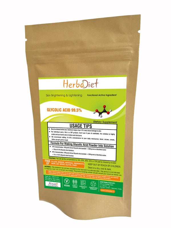 Glycolic Acid Powder 99.5% Pure Skin Peel Exfoliator Brightening Scars Wrinkles