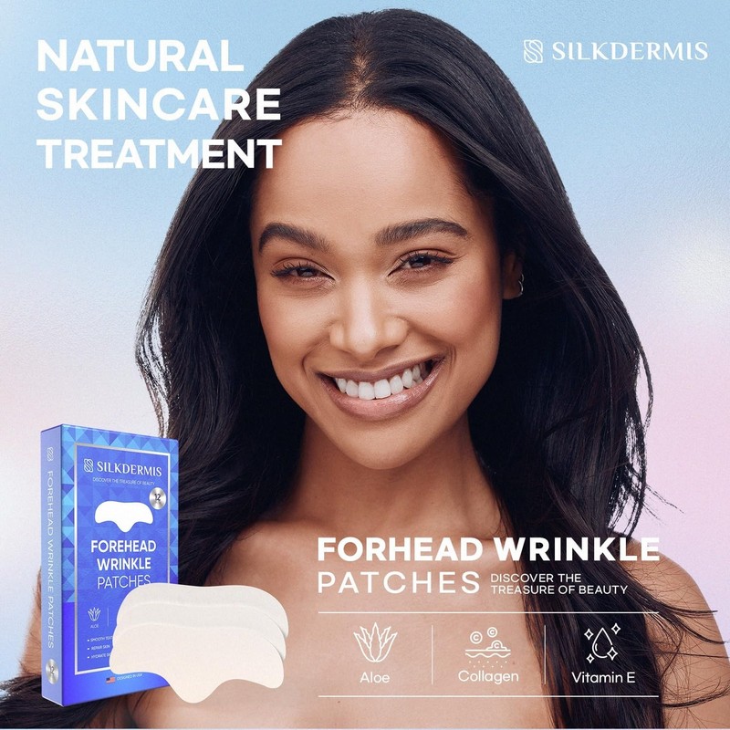 SILKDERMIS Forehead Wrinkle Patches w/ Aloe, Collagen, Vit E, 12 Pieces, Ex 5/27 gallery
