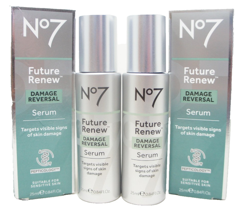 No7 Future Renew Damage Reversal Serum 0.84 Oz – 2 Pack Anti-Aging Skin Care