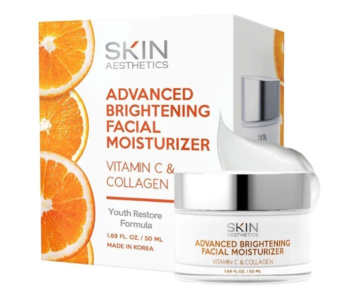 Skin Aesthetics Advanced Brightening Facial Moisturizer Vitamin C & Collagen New