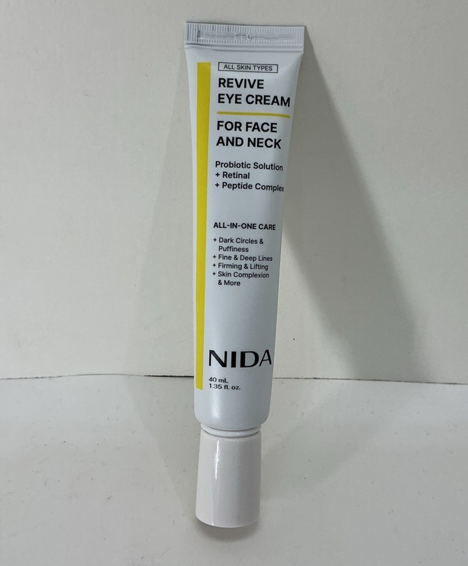 NIDA Revive Eye Cream For Face And Neck | Probiotic Solution, Retinal, Peptide