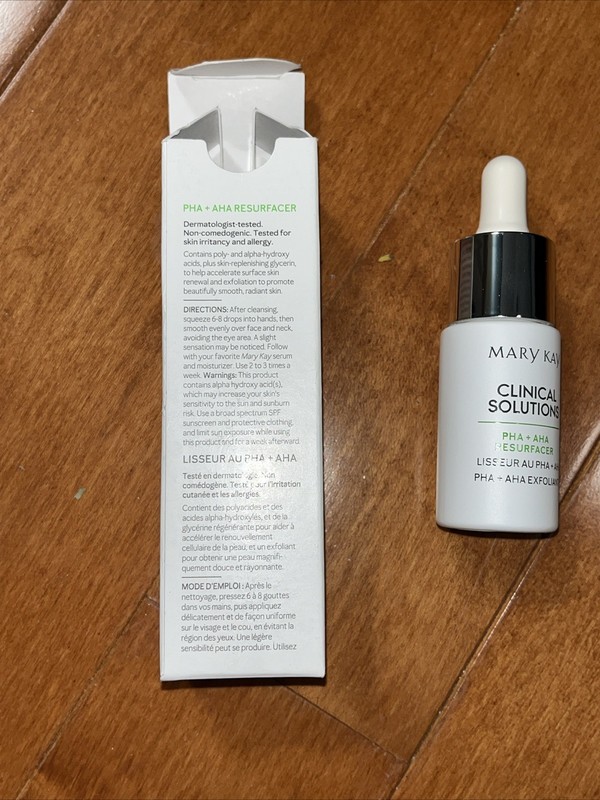 MARY KAY CLINICAL SOLUTIONS PHA + AHA RESURFACER~177904~FULL SIZE .5 oz NEW gallery
