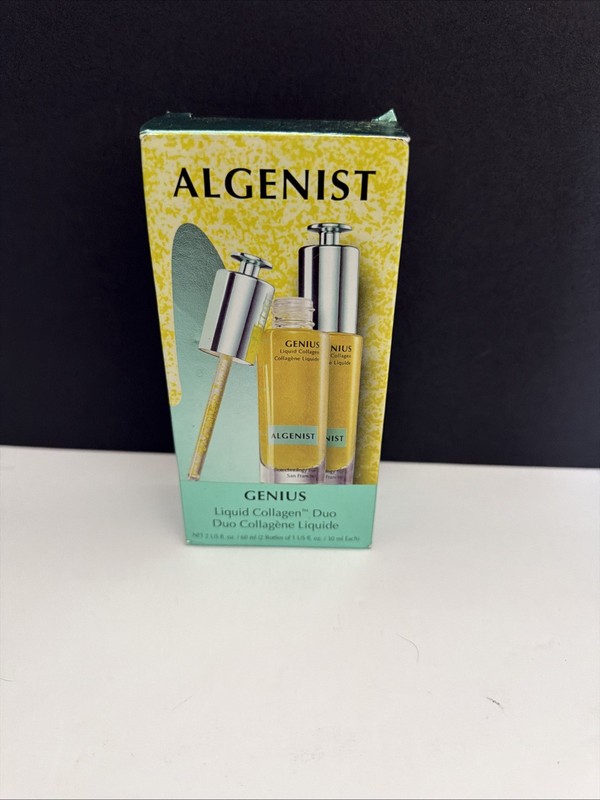ALGENIST Genius Liquid Collagen Duo! NEW! 2 fl. oz. (2 x 1 fl. oz.) NOS Sealed