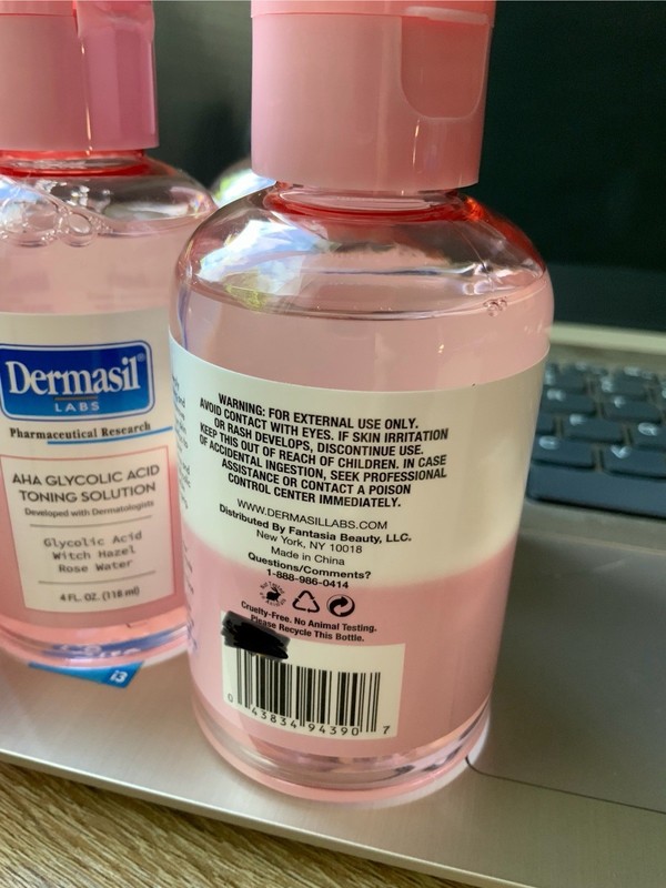 Lot x6 DERMASIL Labs Glycolic Acid Toning Solution Witch Hazel Rose Water gallery