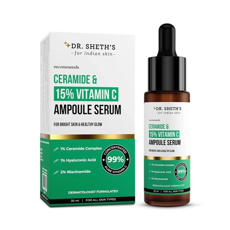 Dr. Sheth’s Non-Irritating Ceramide & 15% Vitamin C Ampoule Serum 30ml