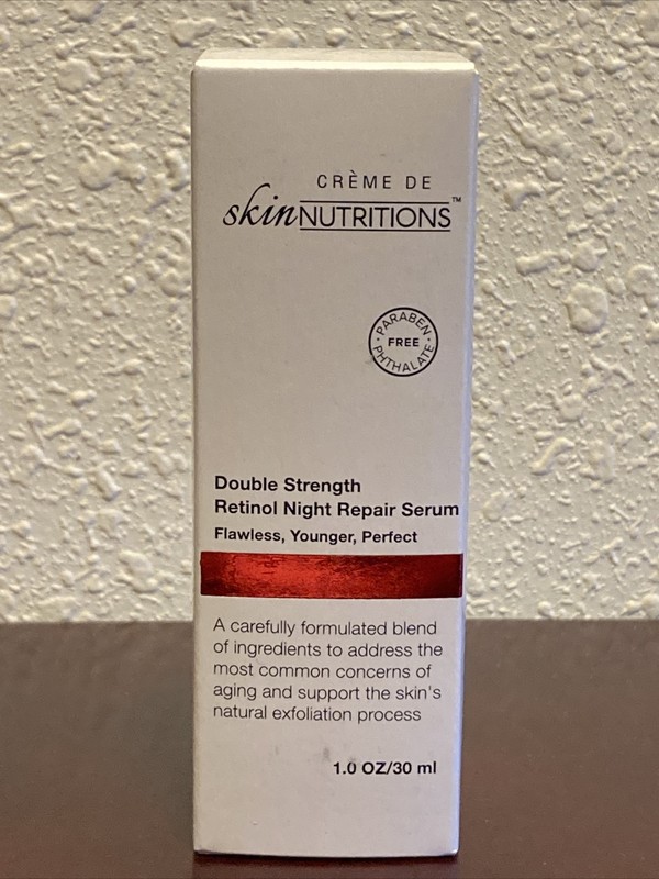Creme De Skin Nutritions Retinol Night Repair Serum Double Strength 1.0 oz NEW!
