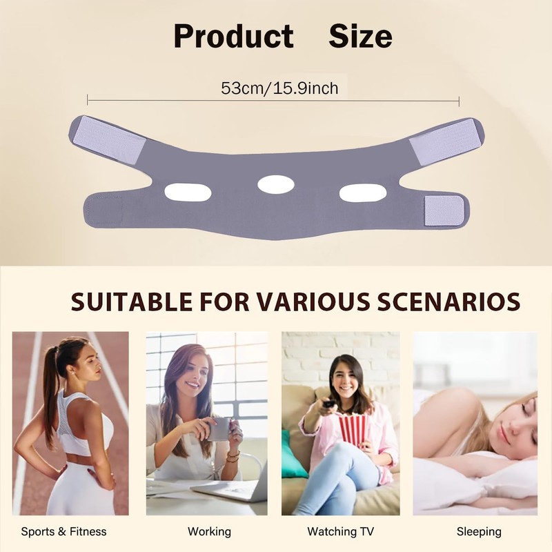 Reusable Facial Lifting Belt V Line Lifting Mask with Chin Strap for Sleeping US gallery