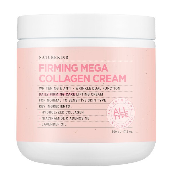 NATUREKIND Firming Mega Collagen Cream | 500g | Skin Firming | Anti-Wrinkle | De