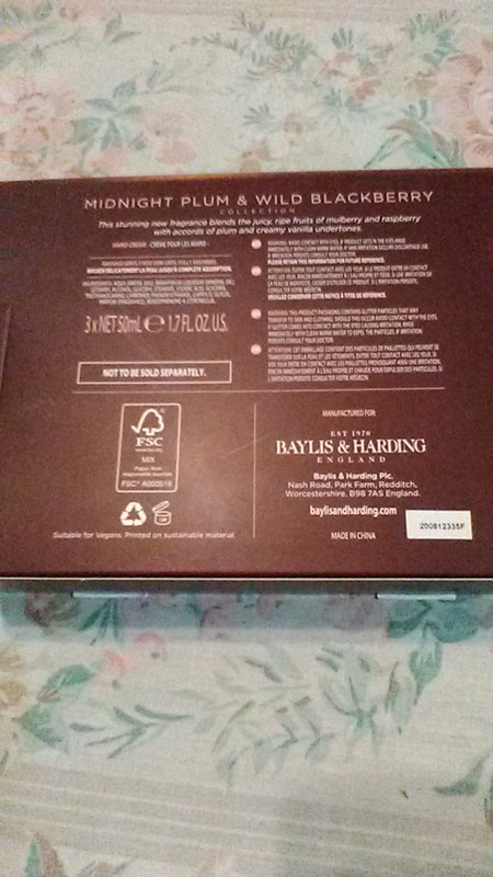 Baylis And Harding Midnight Plum & Wild Blueberry Moisturising Hand Cream-Boxed gallery