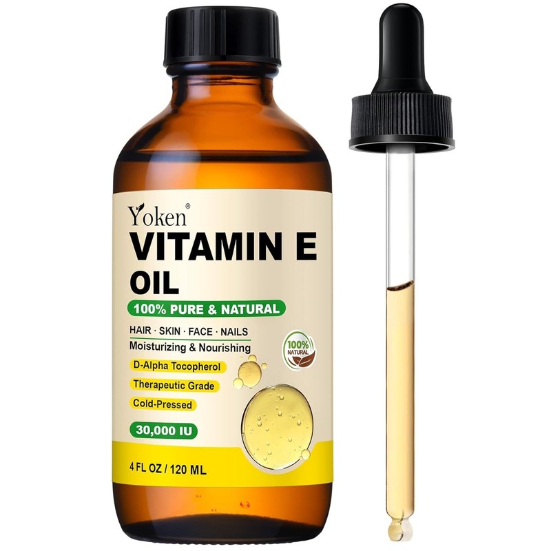 Vitamin E Oil 4 Fl Oz Organic Vitamin E oil for Skin 30,000 IU Vitamine oils…,