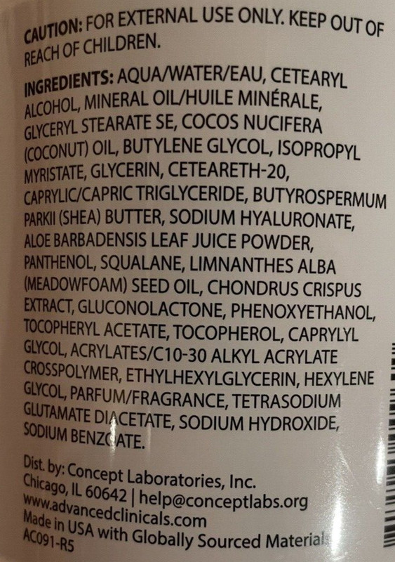 3x16 oz = 3 lbs Advanced Clinicals Spa Size Hyaluronic Acid Cream Skin Hydrating gallery