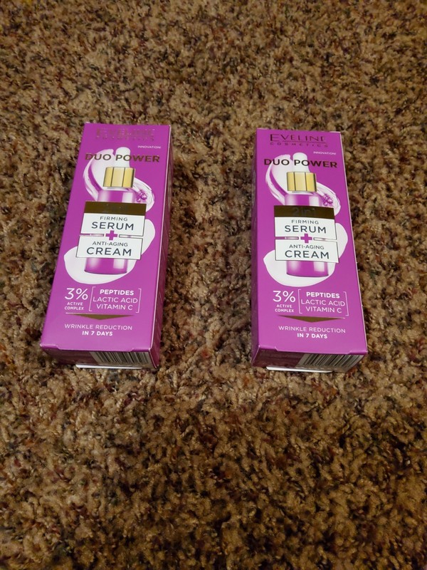 2- Eveline Duo Power 2-in-1 Firming Serum + Anti-Wrinkle Face Cream 18ml 3%