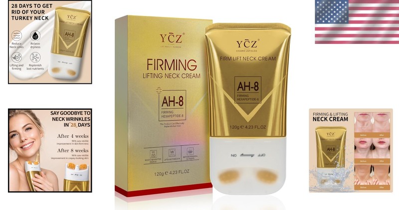 AH-8 Neck Firming Cream with Roller – Rejuvenate & Tighten for a Youthful Look gallery