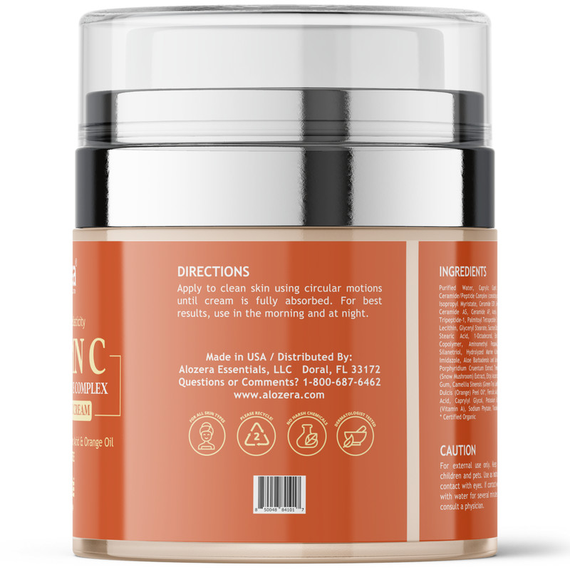 Alozera Vitamin C Face Cream - Brightens, Hydrates & Firms, 1.7 oz gallery