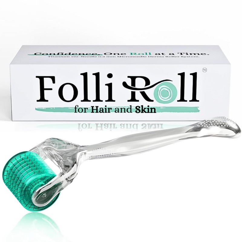 Derma Roller for HAIR and SKIN – for Face and Scalp Derma Stamp, 192 Titanium